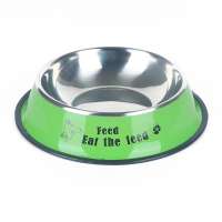 PAKEWAY Stainless Steel Cat and Dog Bowls with Rubber Base - Small