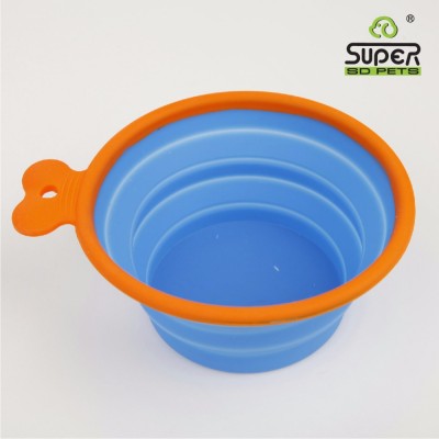 Cute Super Design Red Color Silicone Pet Dog Bowl