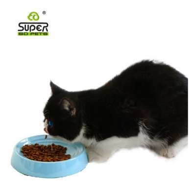 Easy to eat round melamine cat dish